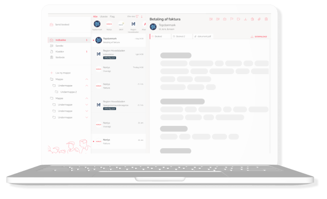 Eksempel på mit.dk på desktop
